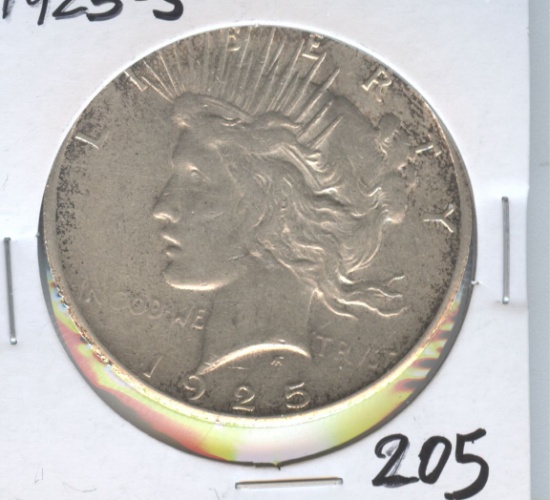 1925-S PEACE SILVER DOLLAR