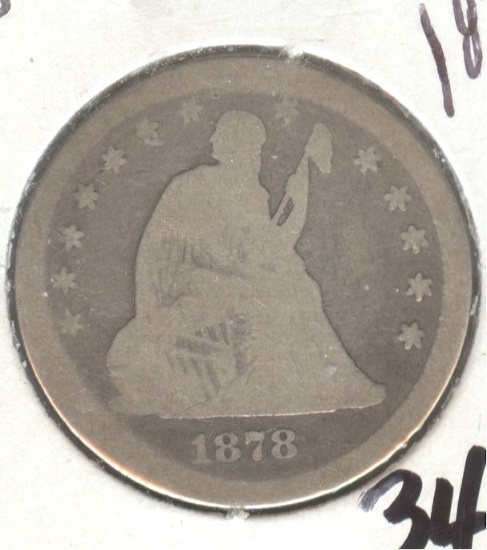 1878 SEATED LIBERTY QUARTER