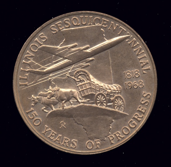 Illinois Sesquicentennial Medal ... BU  UNC