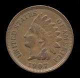 1907 ... Full Liberty ... Indian Head Cent