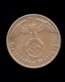 1939-B ... 1 Pfennig ... Old Nazi German Coin