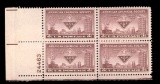 3 Cents Stamps ... Plate Block of 4 ... MNH