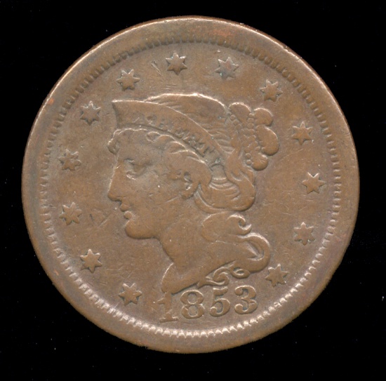 1853 ... Fine ... Large Cent