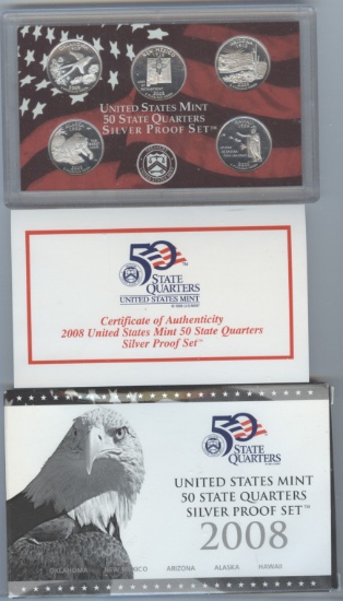 2008 SILVER QUARTERS PROOF SET