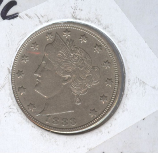 1883 NO CENTS "V" NICKEL