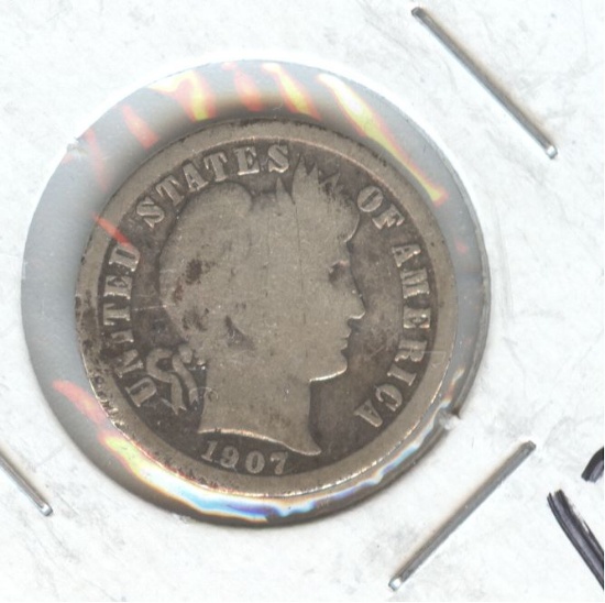 1907-O BARBER DIME