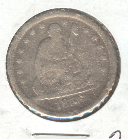 1856 SEATED LIBERTY QUARTER