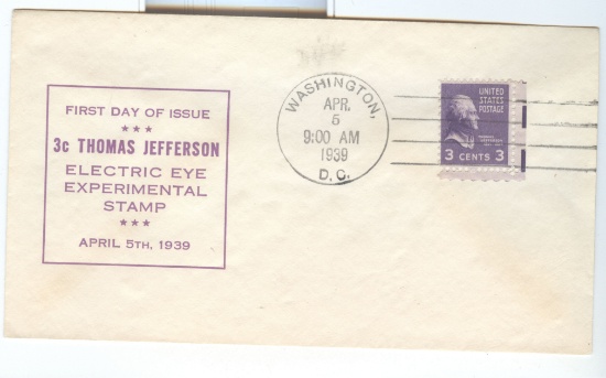 FDC 1939 ELECTRIC EYE EXPERIMENTAL COVER