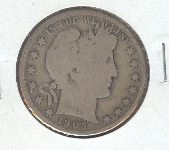 1905-S BARBER HALF DOLLAR