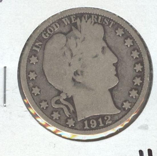 1912 BARBER HALF DOLLAR