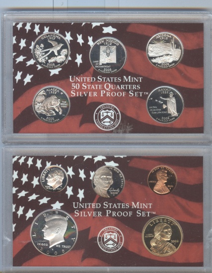 2008 PARTIAL SILVER PROOF COINS