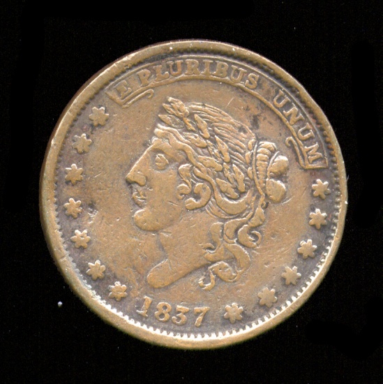 1837 Pre Civil War  ... Centre Market Accommodation ... HT-239 ... Hard Times Token