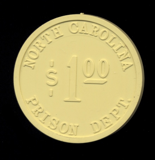 North Carolina Prison Dept ... UNC ... Good for $1.00 Token