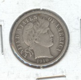 1910 BARBER DIME