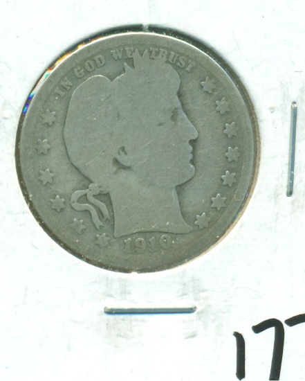 1910-D BARBER QUARTER