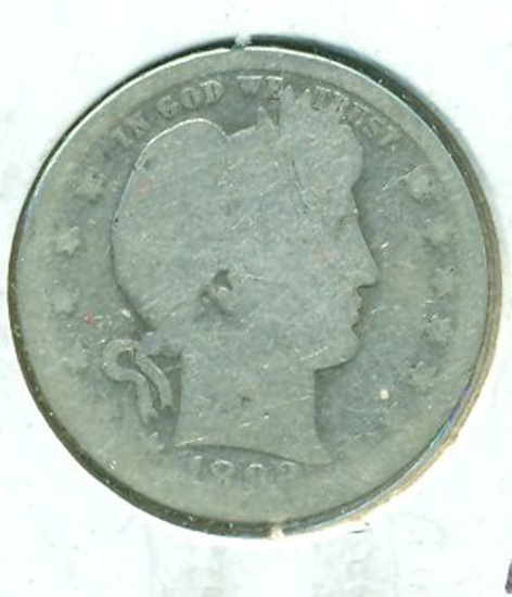 1892-O BARBER QUARTER