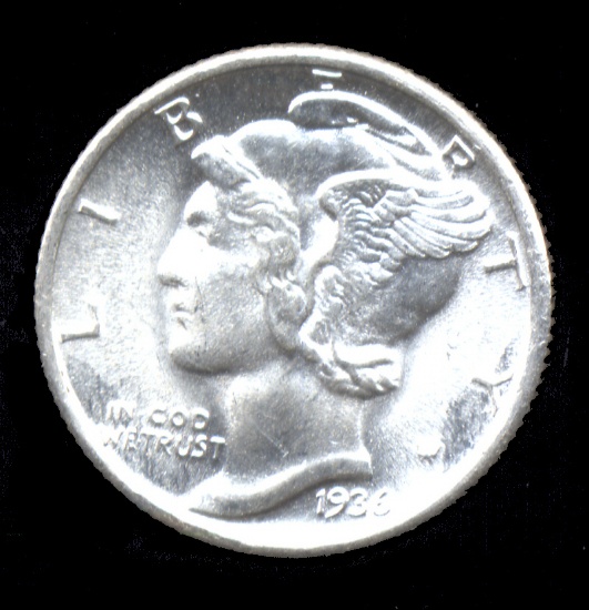 1936 ... FSB  GEM UNC ... Mercury Dime