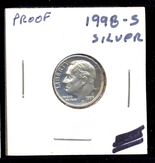 1998-S ... DCAM  Silver  Proof ... Roosevelt Dime