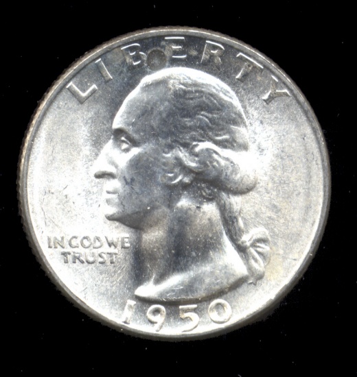 1950-S ... GEM BU UNC ... Washington Quarter