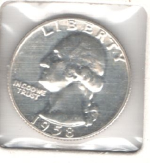 1958 PROOF WASHINGTON QUARTER