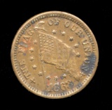1863 ... The Flag of Our Union / Shoot Him on the Spot ... Civil War Token