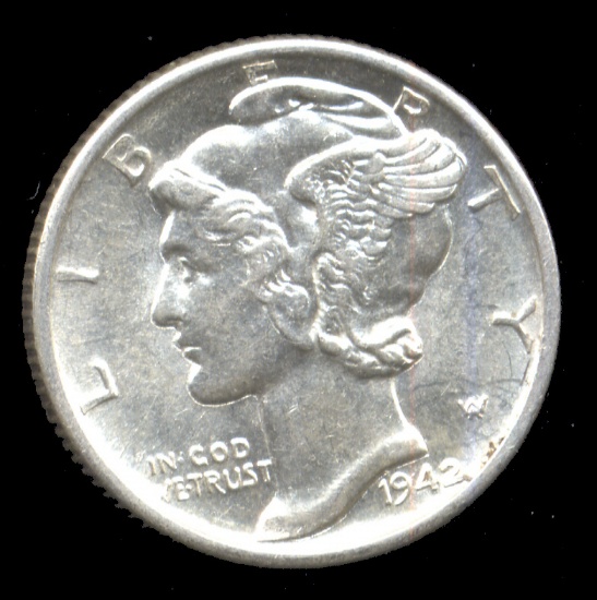 1942-D ... High Grade ... Mercury Dime