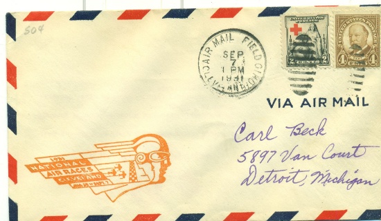 1931 AIRMAIL NATIONAL AIR RACES COVER