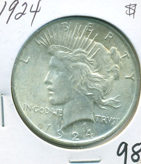 1924 PEACE SILVER DOLLAR
