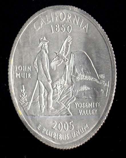 2001 UNC ... Elongated California State Quarter