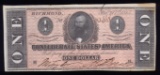 $1.00 ... Crisp Unc ... 1864 ... Confederate Bank Note