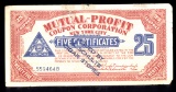 25 Coupons ... Mutal Profit Coupon Corp ... New York City