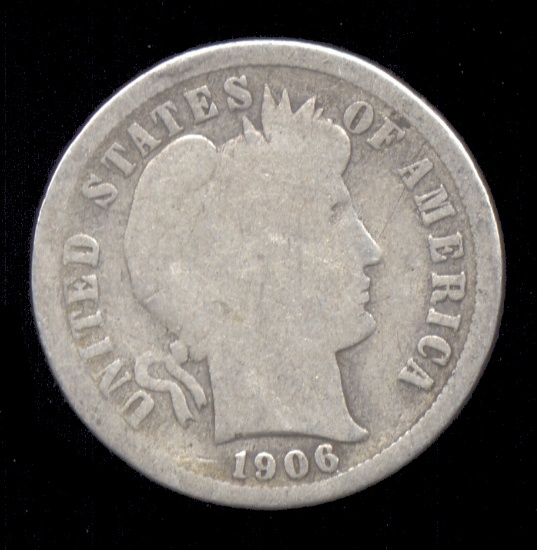 1906-S ... Barber Dime