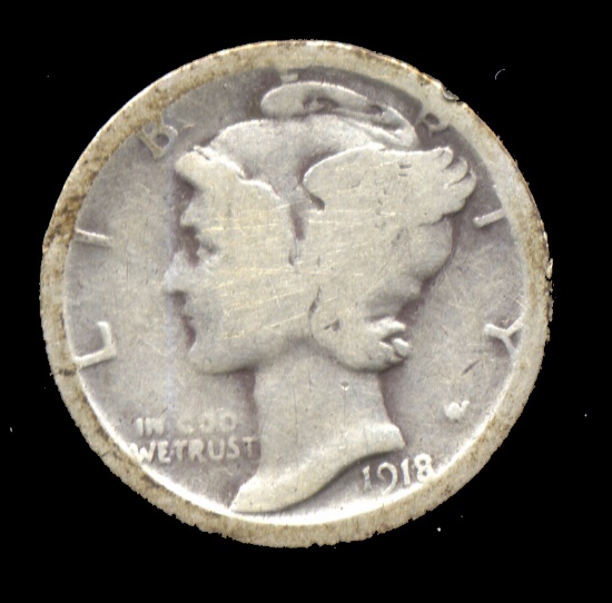 1918-S ... Full Date ... Mercury Dime