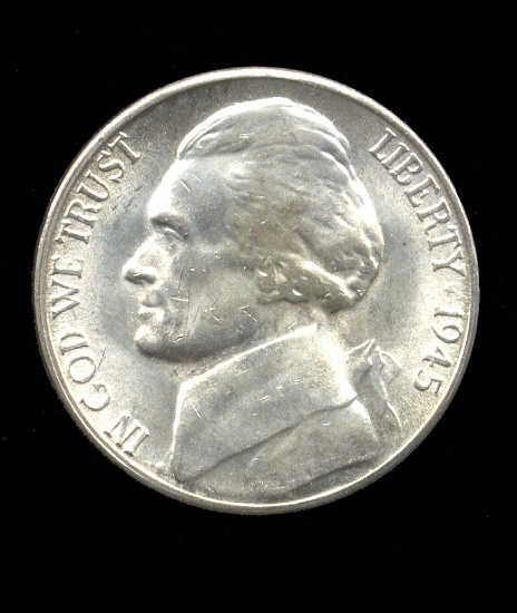 1945-S ... GEM BU ... Jefferson Nickel