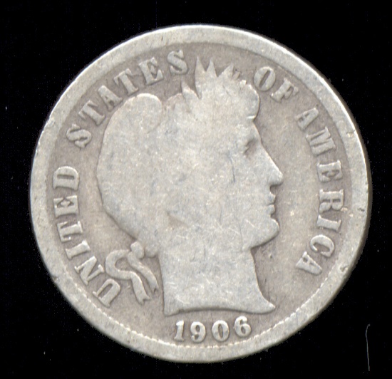1906-S ... Barber Dime