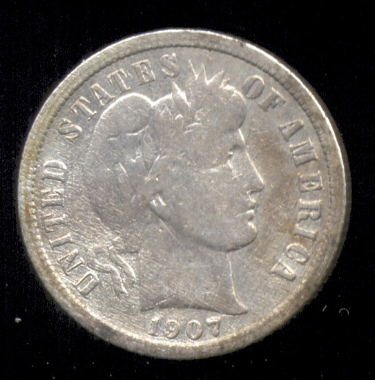 1907-S ... Barber Dime