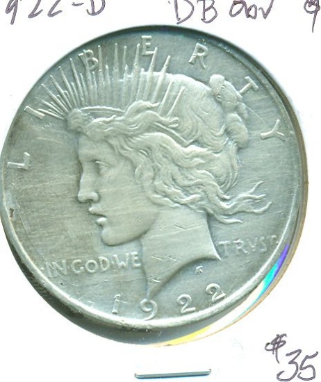 1922-D PEACE DOLLAR