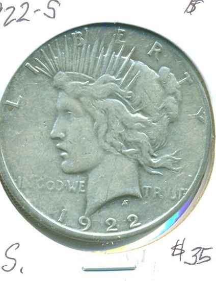 1922-S PEACE DOLLAR