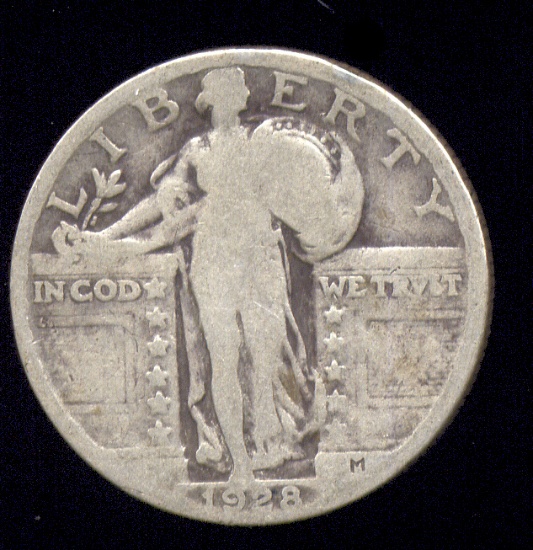 1928 ... Bold Date ... Standing Liberty Quarter