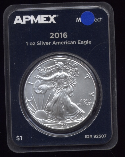 2016 ... 1 oz Silver Eagle ... APMEX Wrapped