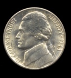 1943-D ... GEM BU ... Jefferson Nickel
