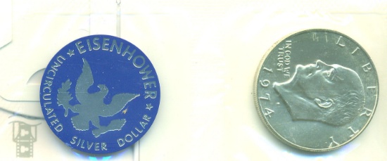1974-S 40% SILVER UNC IKE DOLLAR