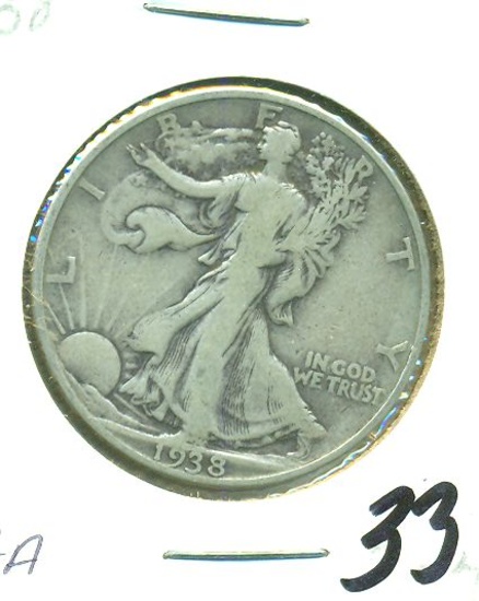 1938 WALKING LIBERTY HALF