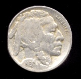 1930 ... Clipped at 9 O'clock ... Buffalo / Indian Head Nickel