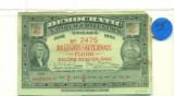 1932 DEMOCRATIC CONVENTION TICKET