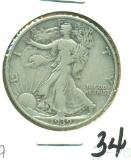 1939 WALKING LIBERTY HALF