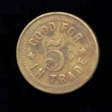 Salinas, CA ... M. Gnosca ... Good for 5 Cents ... Old Token