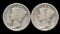 1923-P, S ... 2 Mercury SILVER Dime Set