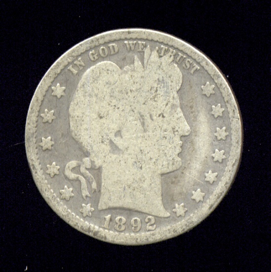1892 ... Barber Quarter