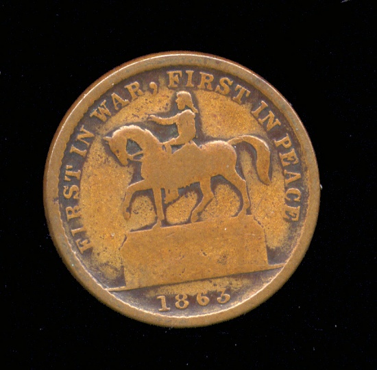 1863 ... Union For Ever ... Old Civil War Token